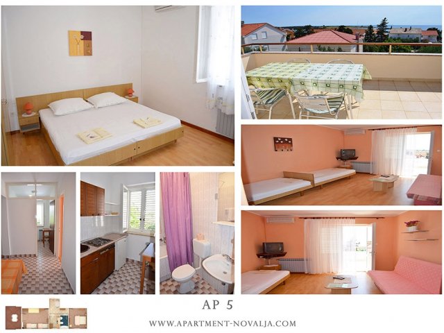 Apartmani Tomislav - Novalja AP5 (4+1)